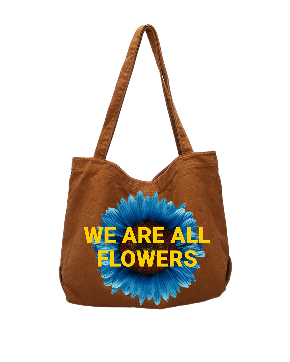 WE ARE ALL FLOWERS -SUNFLOWER TOTE BAG