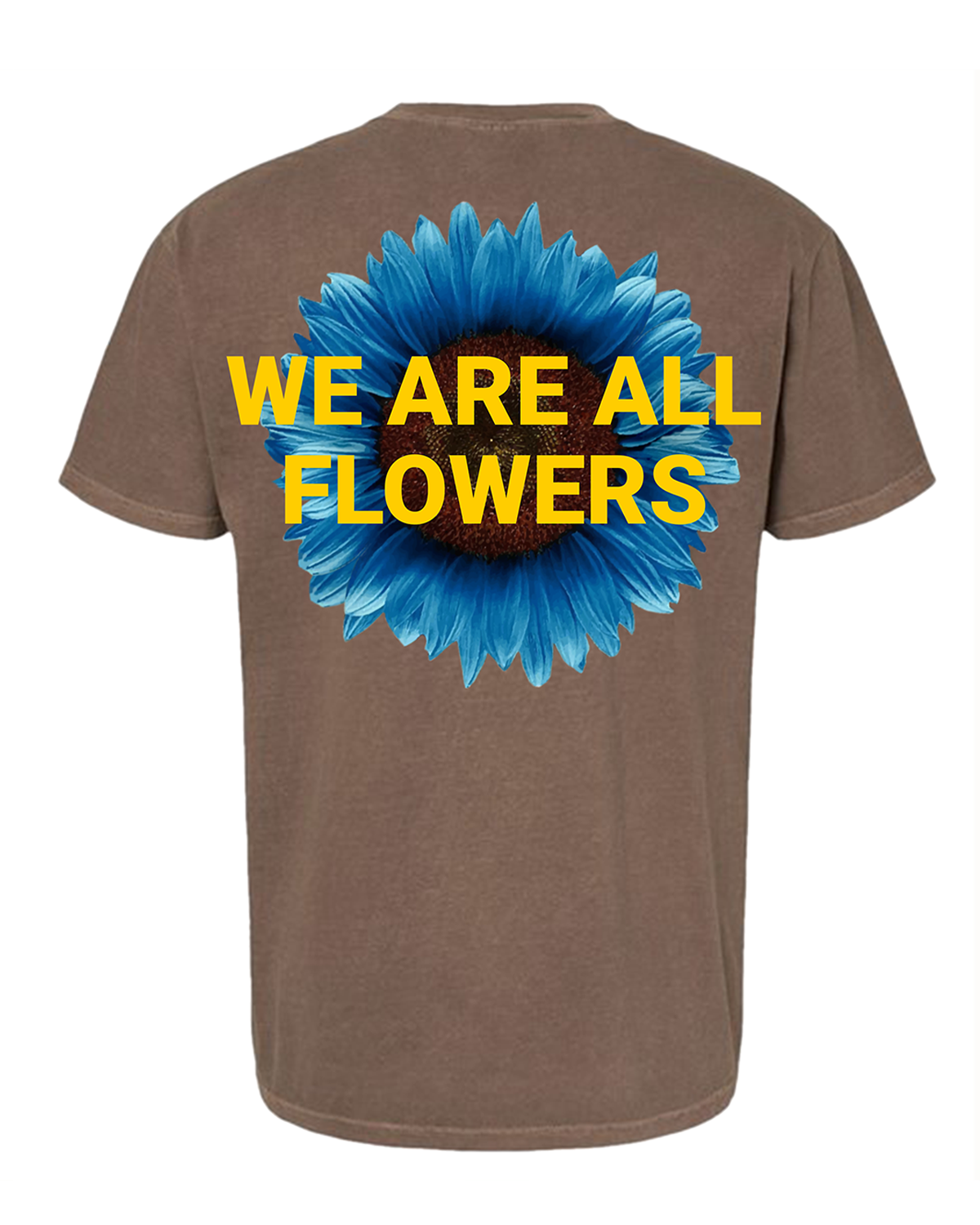 WE ARE ALL FLOWERS - BLUE SUNFLOWER TEE