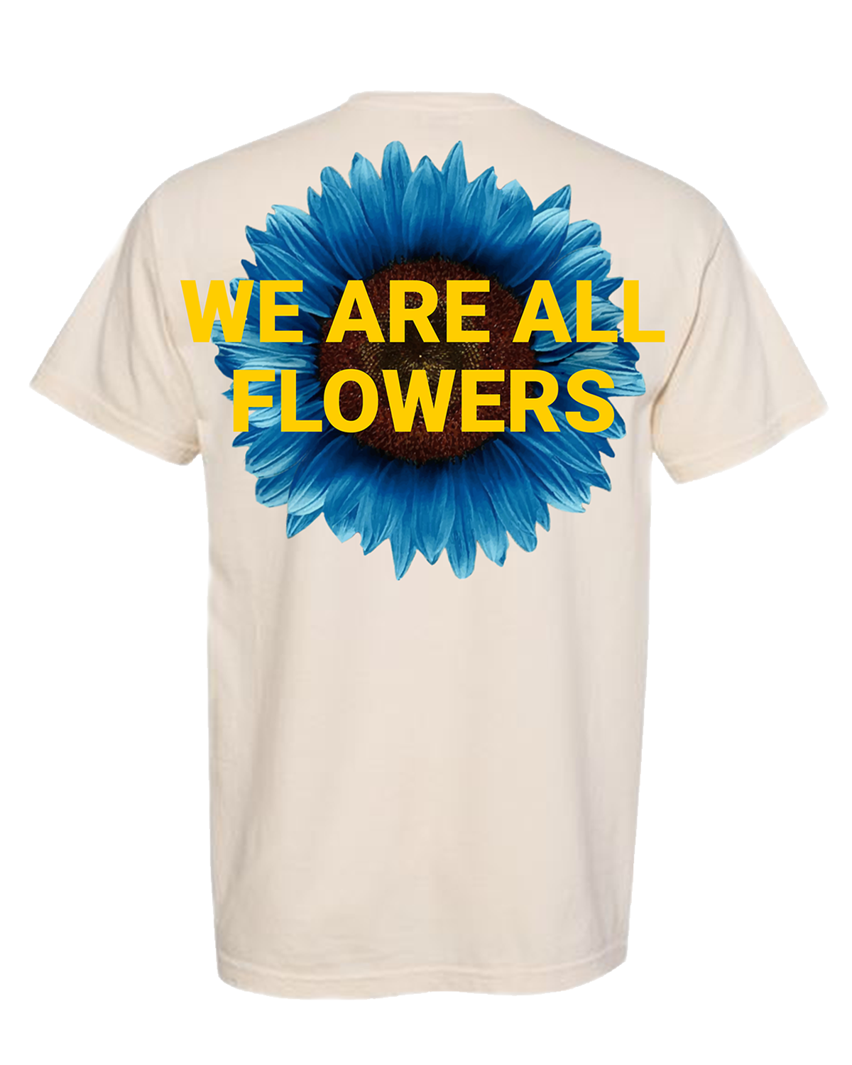 WE ARE ALL FLOWERS - BLUE SUNFLOWER TEE