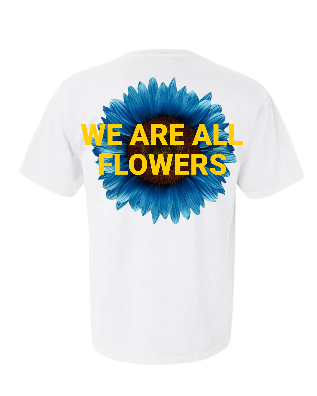 WE ARE ALL FLOWERS - BLUE SUNFLOWER TEE